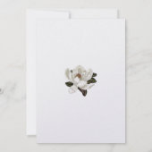 Ivory Magnolia blossom Invitation Kaart (Achterkant)