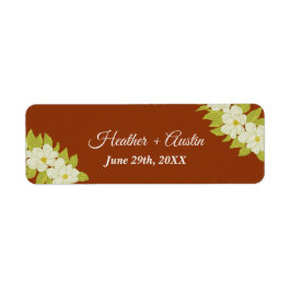 Ivory Magnolia Flower Rusty Wedding Etiket