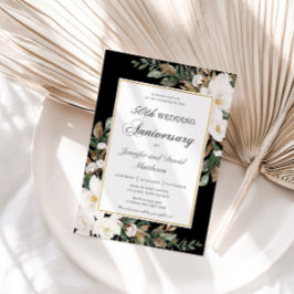 Ivory Magnolias Cotton Floral Wedding Jubileum Kaart