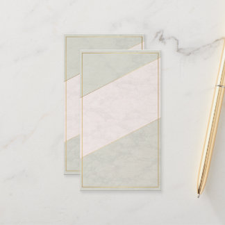 Ivory Marble Blank Appointment Card – Gold Accent Afsprakenkaartje