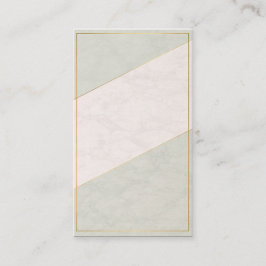 Ivory Marble Blank Appointment Card – Gold Accent Afsprakenkaartje
