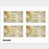 Ivory Marble & Gold Glitter Cosmetics Bottle Label (Vel)