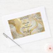 Ivory Marble & Gold Glitter Cosmetics Bottle Label (Envelop)