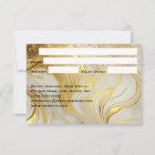 Ivory Marble & Gold Glitter Gift Certificate Card Kaart (Achterkant)