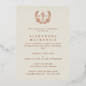 Ivory MD Asclepius+Laurel Wreate Graduation Party Folie Uitnodiging (Voorkant)