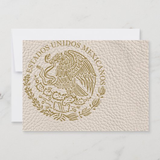 Ivory Mexico Trouwfoto Dank je Bedankkaart (Achterkant)