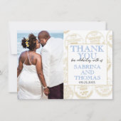 Ivory Mexico trouwfoto dank u Bedankkaart (Voorkant)