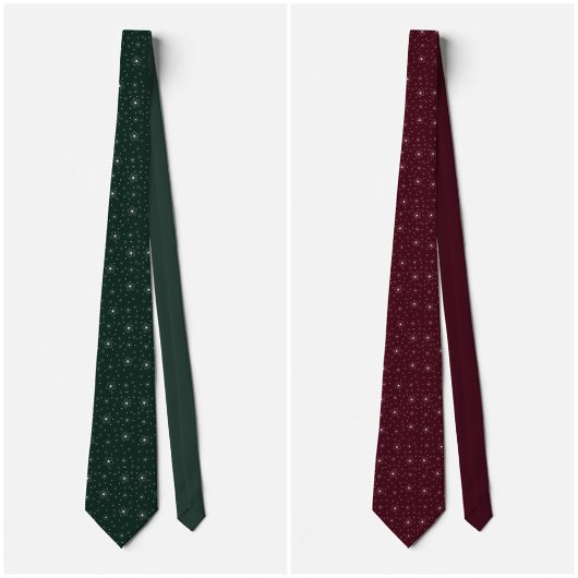 Ivory Micro Floral Dark Green Tie Stropdas