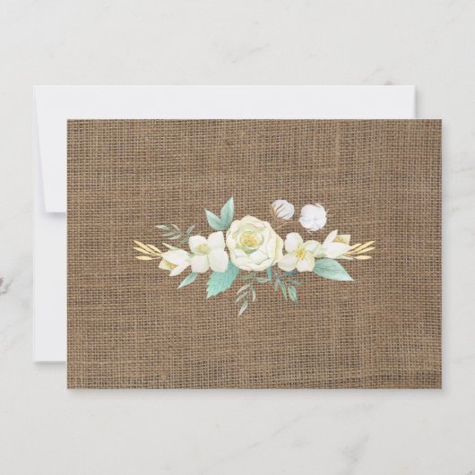 Ivory Mint Baptism of 1st Commune Hartelijk dank Bedankkaart (Achterkant)