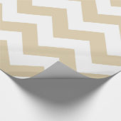 Ivory Mocha Neutrale Chevrons Cadeaupapier (Hoek)