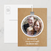 Ivory Mod Ornament Holiday Foto Briefkaart (Voorkant / Achterkant)