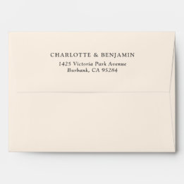 Ivory Modern aangepaste bruiloft 5.25x7.25 Envelop