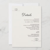 Ivory Modern Chic Wedding Details Enclosure Card Kaart (Voorkant)