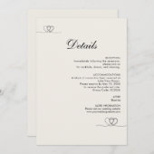 Ivory Modern Chic Wedding Details Enclosure Card Kaart (Voorkant / Achterkant)