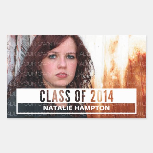 Ivory Modern cut out Afstudeerder Stickers (Voorkant)