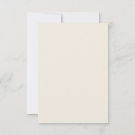 Ivory Modern Minimal Wedding RSVP (Achterkant)