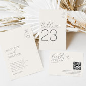 Ivory Modern Monogram Foto Weddenschap Kaart
