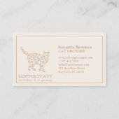 Ivory modern Polygononisch Kat Visitekaartje (Achterkant)