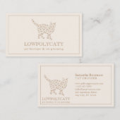 Ivory modern Polygononisch Kat Visitekaartje (Voorkant / Achterkant)