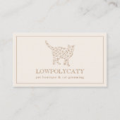 Ivory modern Polygononisch Kat Visitekaartje (Voorkant)
