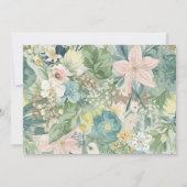Ivory | Moderne Bloemige Aquarel Bruiloft Save The Date (Achterkant)