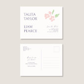 Ivory | Moderne Minimale Bloemige Trouw Briefkaart