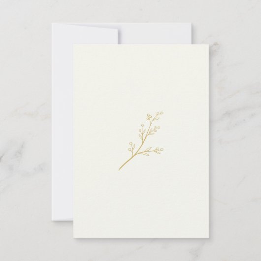 Ivory Monogram Botanical Wedding RSVP Card (Achterkant)