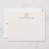 Ivory Monogram Initials Golf Stationery Note Card Kaart (Voorkant)