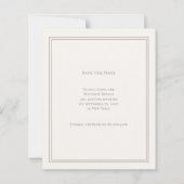 Ivory monogrammed wreath wedding Save the Date  (Achterkant)