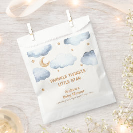 Ivory Moon Stars Twinkle Boy Baby shower Bedankzakje