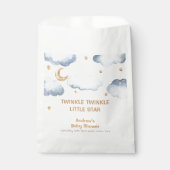 Ivory Moon Stars Twinkle Boy Baby shower Bedankzakje (Voorkant)