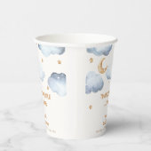 Ivory Moon Stars Twinkle Boy Baby shower Papieren Bekers (Rechts)
