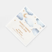 Ivory Moon Stars Twinkle Boy Baby shower Servet (Hoek)