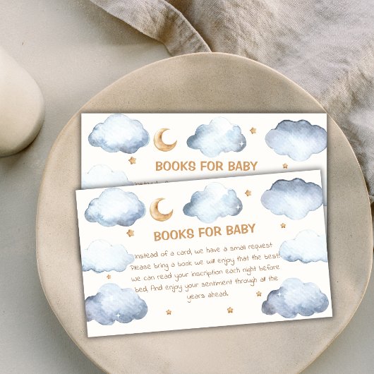 Ivory Moon Stars Twinkle Boy Boeken voor Baby show Informatiekaartje