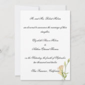 Ivory MoonFlower Wedding Nocement Kaart (Achterkant)