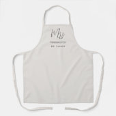 Ivory "Mrs" Wedding Dress Protector Schort (Voorkant)