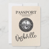 Ivory Nashville Paspoort Trouw Uitnodiging (Achterkant)