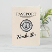 Ivory Nashville Passport Bewaar de datum Save The Date (Staand voorkant)
