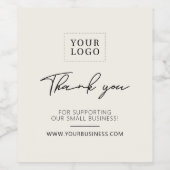 Ivory Neutrale Kleur Eenvoudige Zakelijke Logo Bed Wijn Etiket (Enkel label)