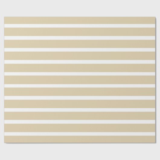 Ivory Neutrale Stripes Cadeaupapier (Vlak)