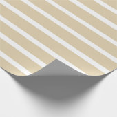 Ivory Neutrale Stripes Cadeaupapier (Hoek)