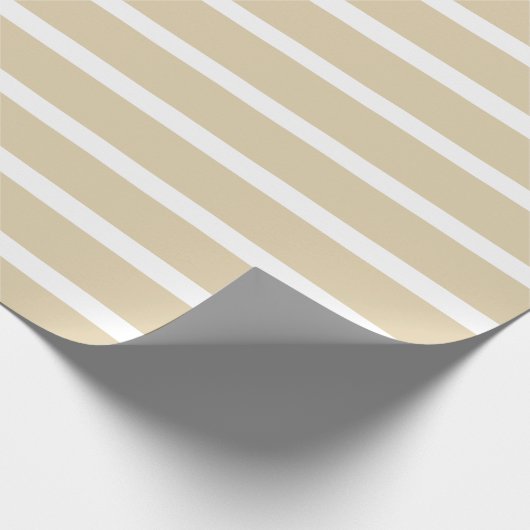 Ivory Neutrale Stripes Cadeaupapier (Hoek)