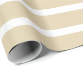 Ivory Neutrale Stripes Cadeaupapier (Rol Hoek)