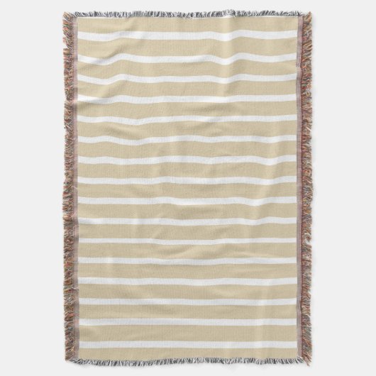 Ivory Neutrale Stripes Deken (Voorkant Verticaal)