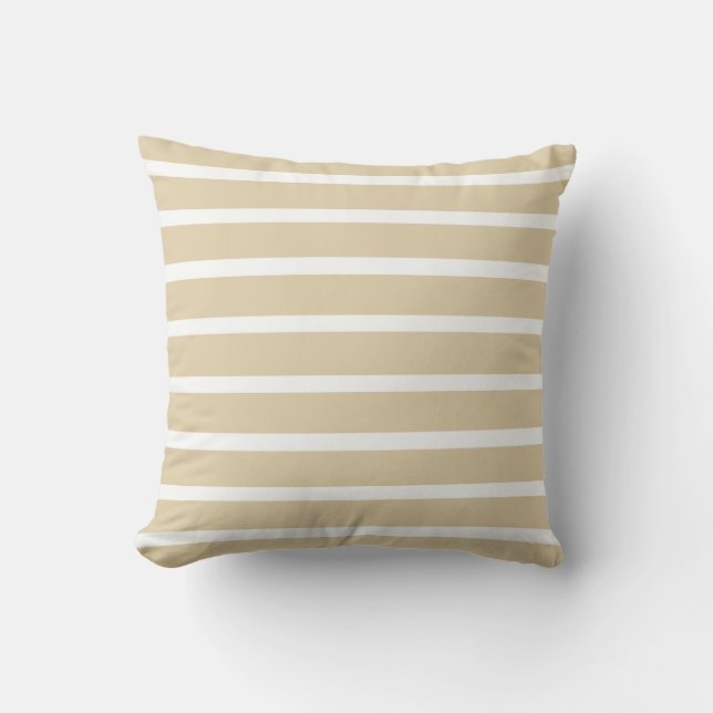 Ivory Neutrale Stripes Kussen (Voorkant)