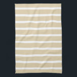 Ivory Neutrale Stripes Theedoek<br><div class="desc">Horizontale stripe patronen in een warm neutraal kleurenpalet.</div>