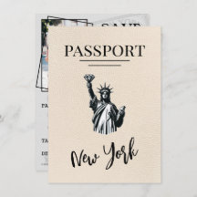 Ivory New York City Passport Bewaar de datum