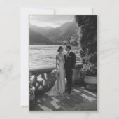 Ivory Olive Branch Monogram Photo Wedding  Kaart (Achterkant)