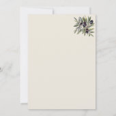 Ivory Olive Branch Monogram Photo Wedding Save The Date (Achterkant)