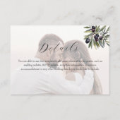 Ivory Olive Photo Wedding Details Informatiekaartje (Voorkant)